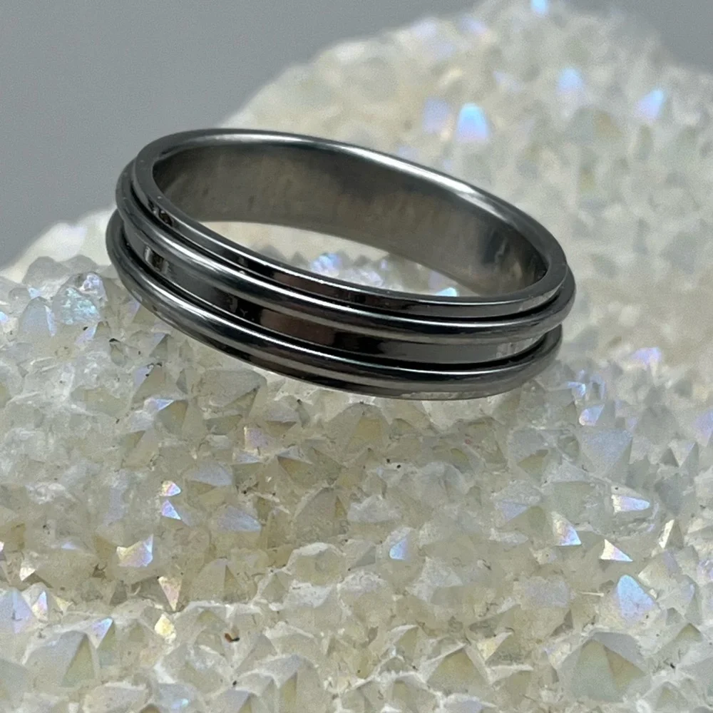 Stainless Steel Spinner Men's Ring-Stress Relief Fidget Jewelry -Men’s Fashion